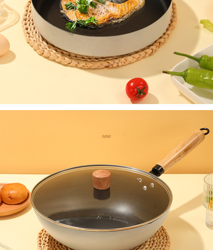 3 Pcs Nonstick Cookware Set Fine Iron Non Stick Cooking Pot Set With Glass Lid