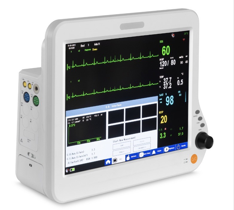 Hospital Bedside ICU Cardiac Monitor For Monitoring Parameters ECG