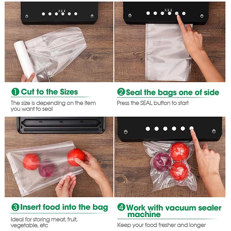 4mil PAPE Commercial Food Vacuum Packaging Vacuum Sealers Co Extruded Film Bag Vacuum Sealer