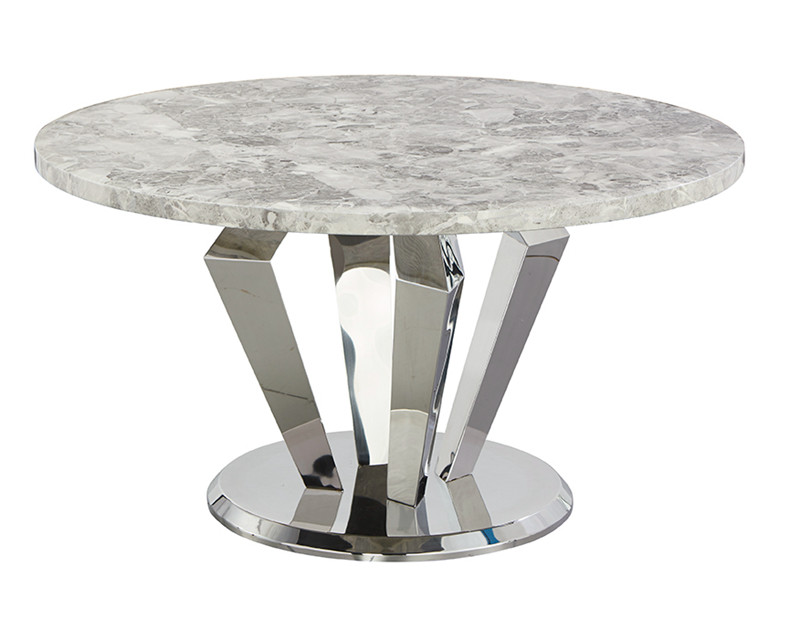 Marble Top Luxury Modern Dining Tables Stainless Steel Dinner Table