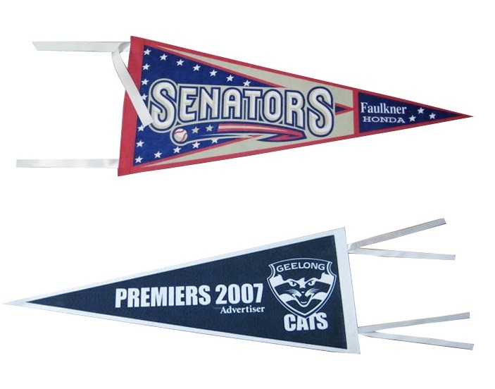 Custom Dye Sublimation Triangle Banner Flags Waterproof CMYK Printing