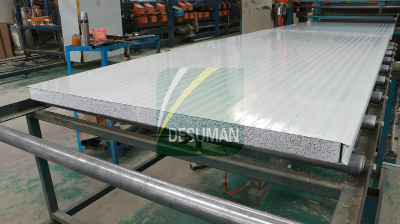 Color Steel Wall Roof Rock Wool Silica Sandwich Panel