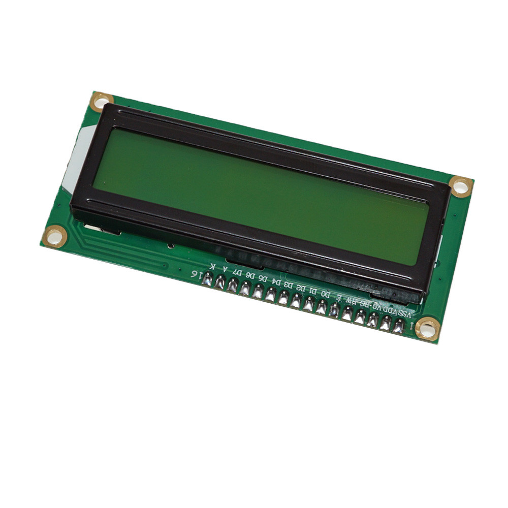 Yellow Green Light 1602 16X2 Character LCD Display Module Black Board Module