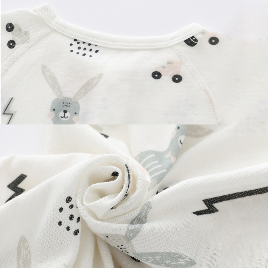 In Stock 2023 Newborn Printing bamboo Baby Romper Custom Unisex Baby Bodysuits