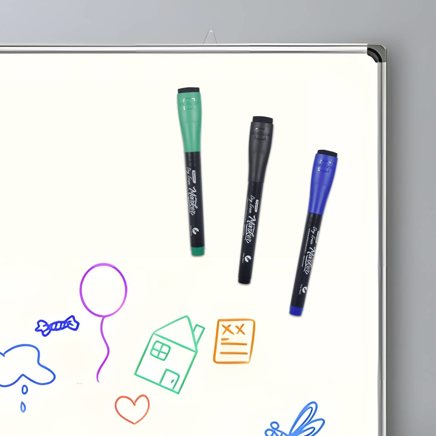 Magnetic Dry Erase Whiteboard Marker Pens Black Color for Office school home