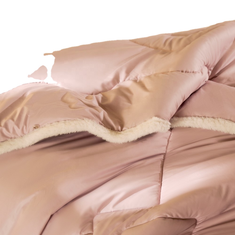Materials Antibacterial Australian Wool Quilt Core Bedding Set with Solid Pattern