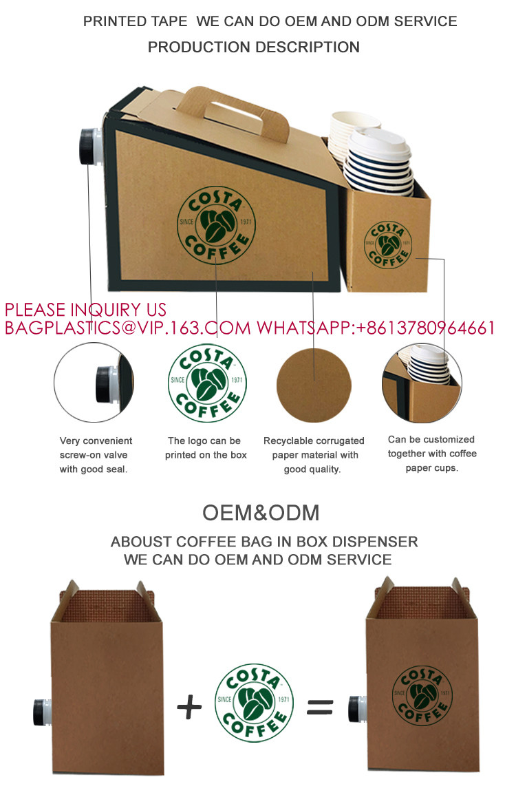 Refillable 5L 20L 20 L Litre Plastic Aluminium Foil Coffee Aseptic Bib Bag In A Box Bags