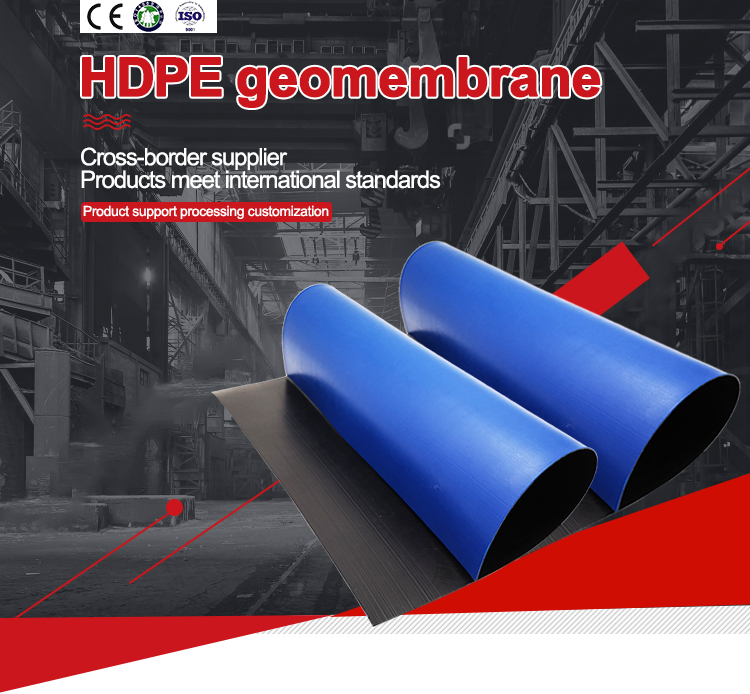 LDPE LLDPE HDPE Plastic Fish Ponds Waterproofing Membrane 0.5mm HDPE Geomembrane Sheet m2