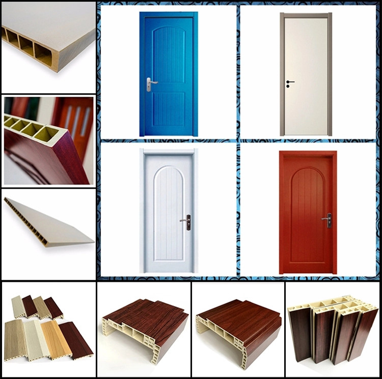 Waterproof Entrance Residential WPC Doors 45mm Thickness Bedroom Use