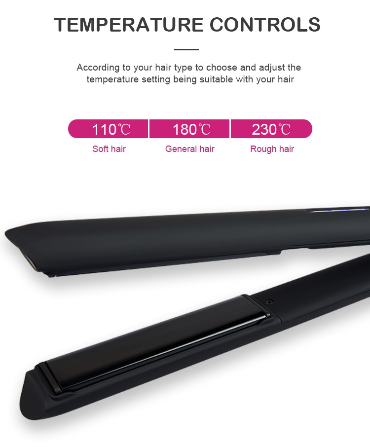 100V Flat Iron Hair Straightener , 450F 2 in 1 curling iron hair straightener