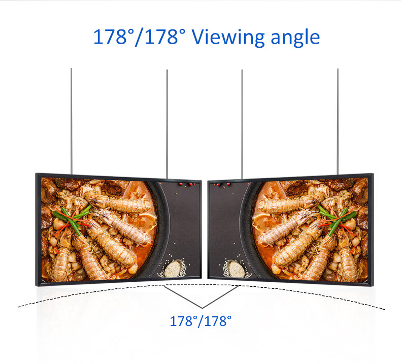 75inch Ceiling Hanging LCD Digital Signage Window Display 2500nits