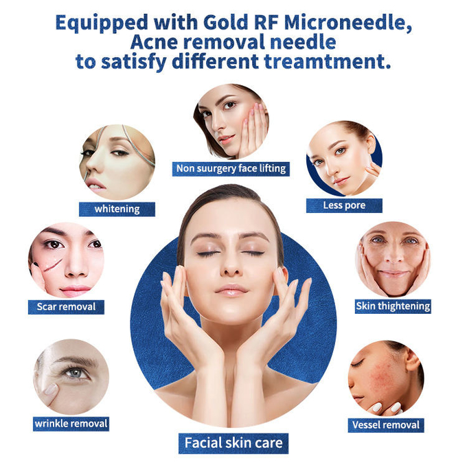 Neck Throat 25 Pins 49 Pins RF Microneedling Devices For Home