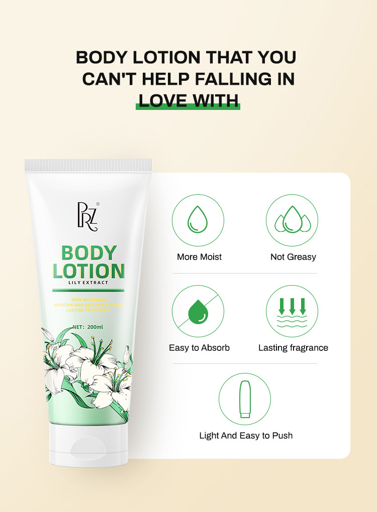 Private Label 200ml Lightening Skin Moisture Body Lotion For Dry Skin
