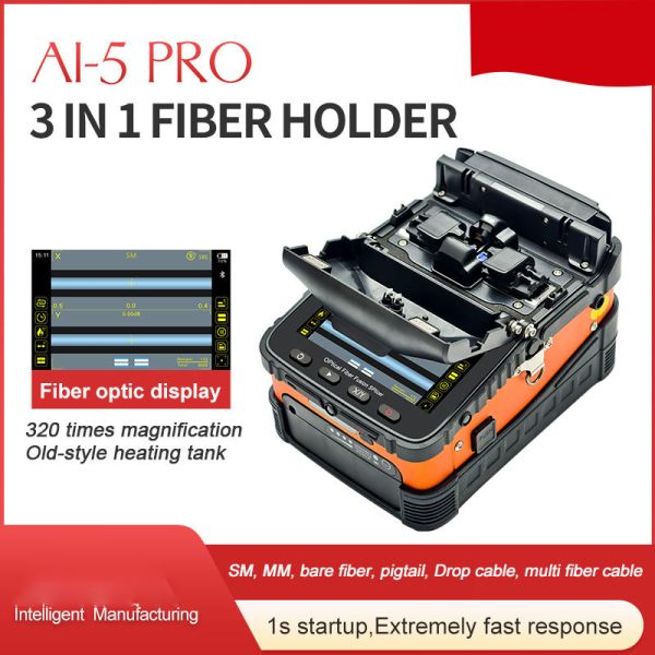 New FTTH AI-5Pro Electromechanical Core to Core Alignment Fiber Fusion Splicer Welding Machine