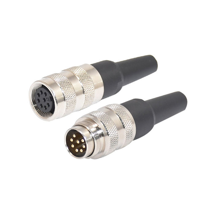 8P M16 Circular Connector Assembly Aype Amphenol C091 Waterproof Power Female Cable Plug