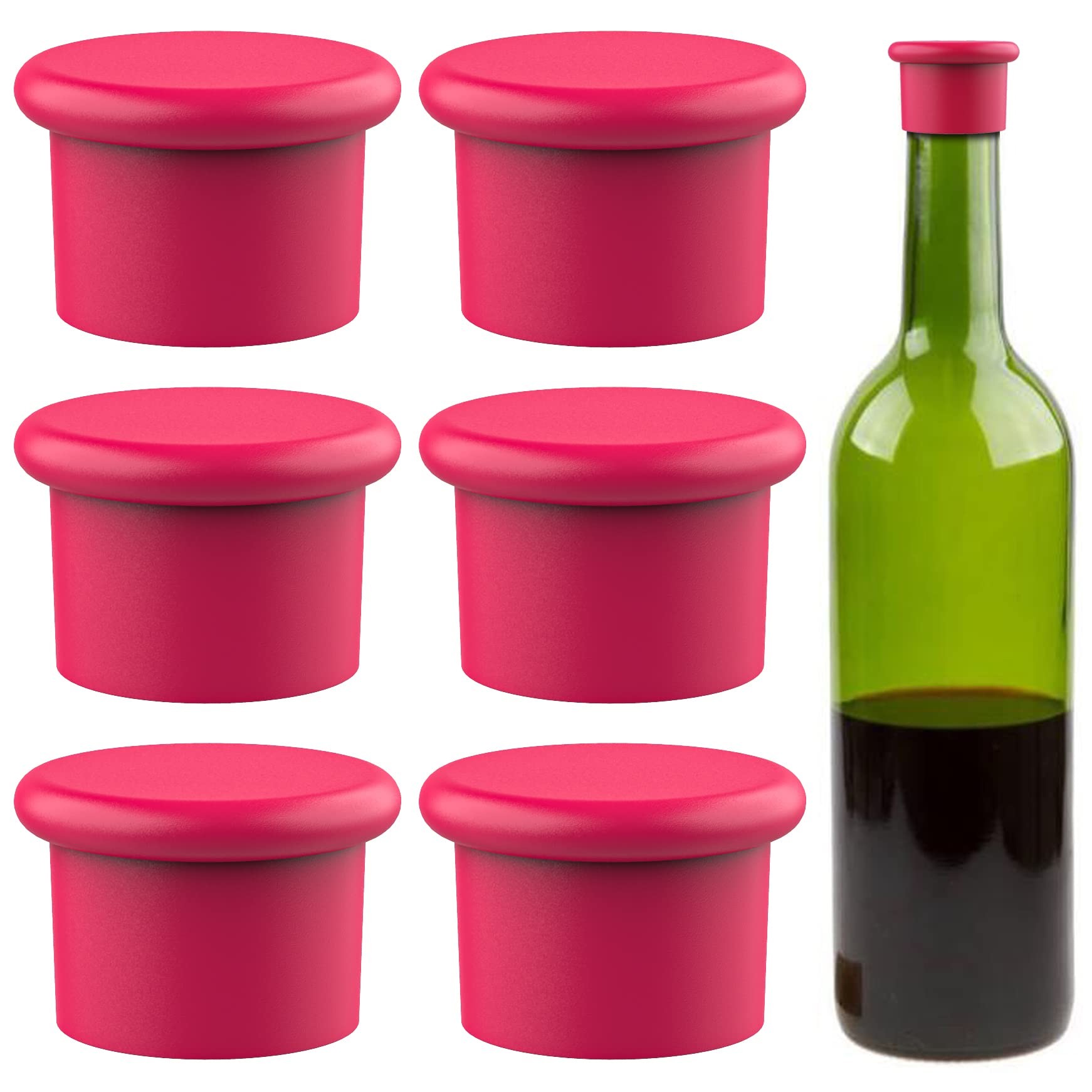 Silicone Wine Stoppers Reusable Beer Bottle Cover Wine Bottle Stopper Wine Saver Wine Gifts Sealer Covers Easy To Clean
