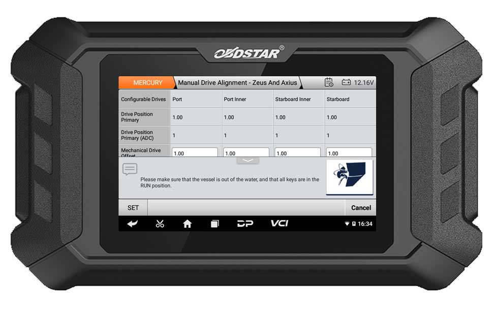 OBDSTAR iScan for MERCURY Marine Diagnostic Tablet with Special Functions Support G3/ DFI 2/ Optimax/ Seapro/ Verado/ 40HP-300HP