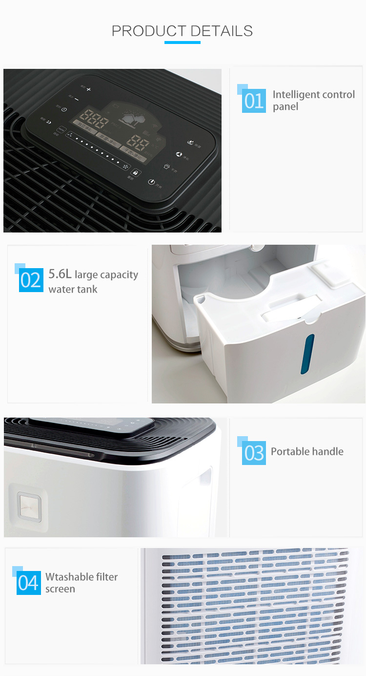 Air Purify Decrease PM2.5 5600ml Home Air Dehumidifier