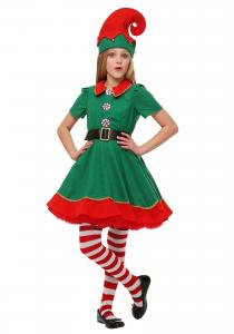 China Holiday juniors halloween costumes , Elf kids fancy dress for Carnival on sale
