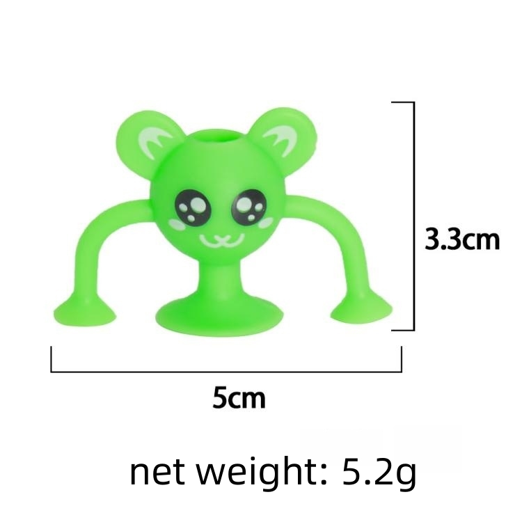 Lovely Cartoon Figurine Custom Color TPR Rubber Suction Cup Toy Building Blocks for Children Other Educational Toys