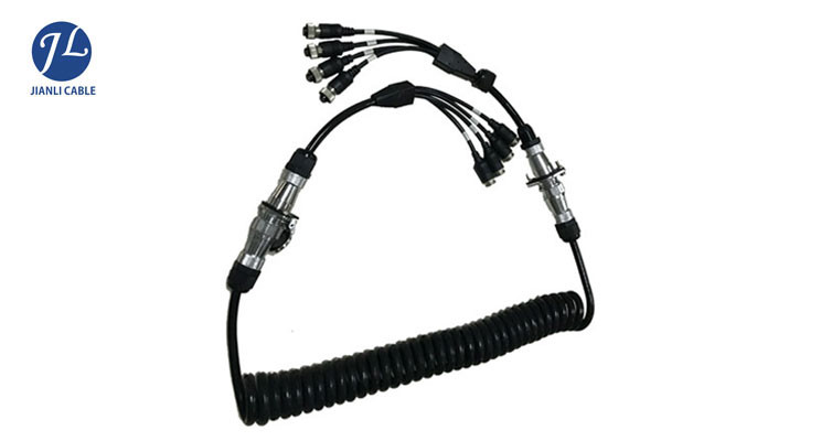 Custom 7 Pin Reversing Camera Extension Cable For Truck Trailer Rv Camera System