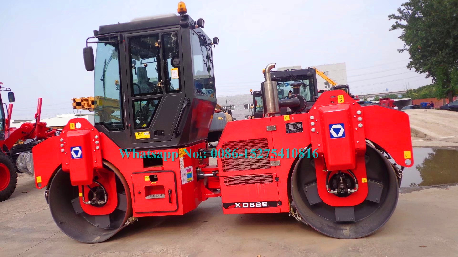Tandem Road Construction Machinery Vibratory Road Roller 8000KG 1680mm Drum Width