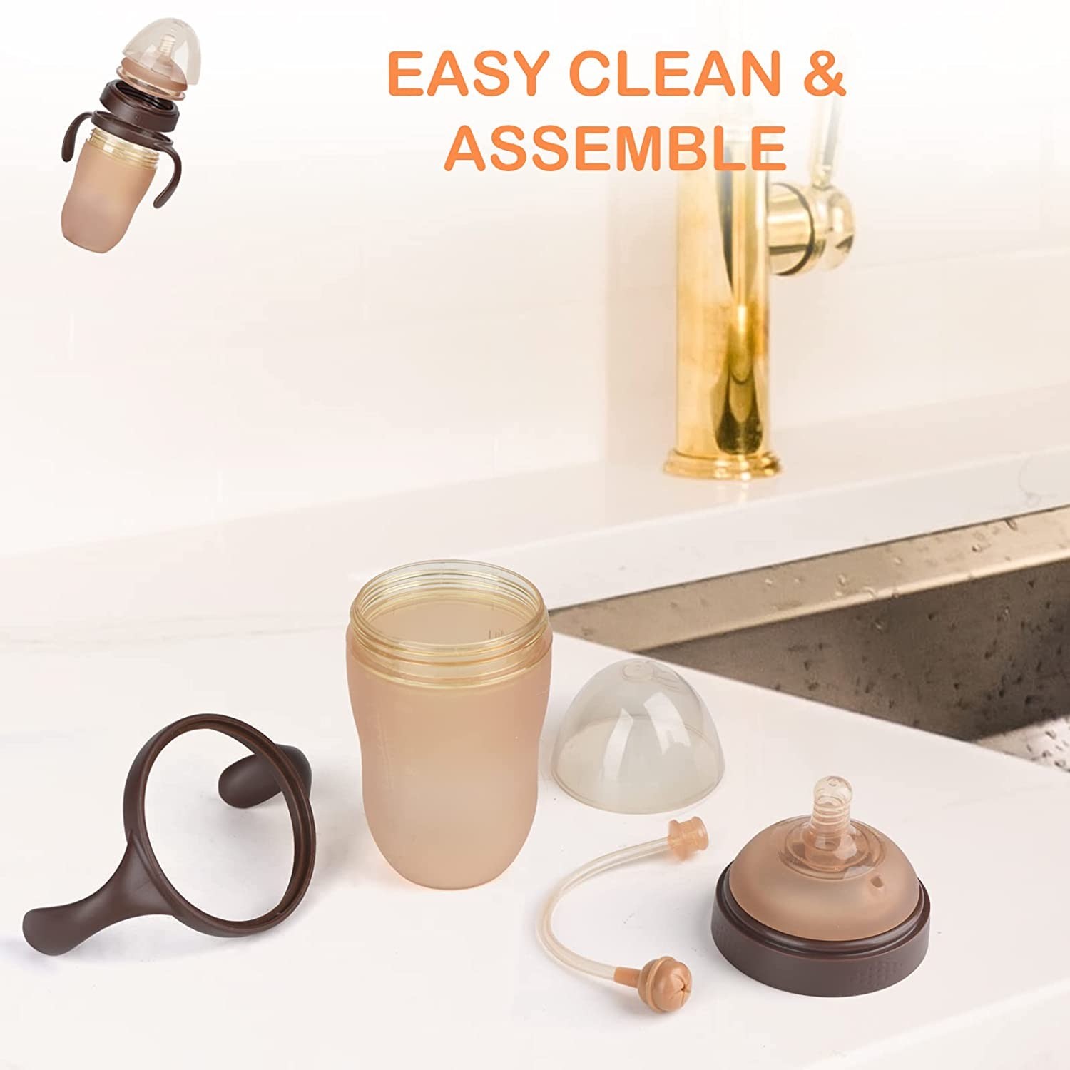 Reusable Nontoxic Silicone Milk Bottle Multipurpose Practical