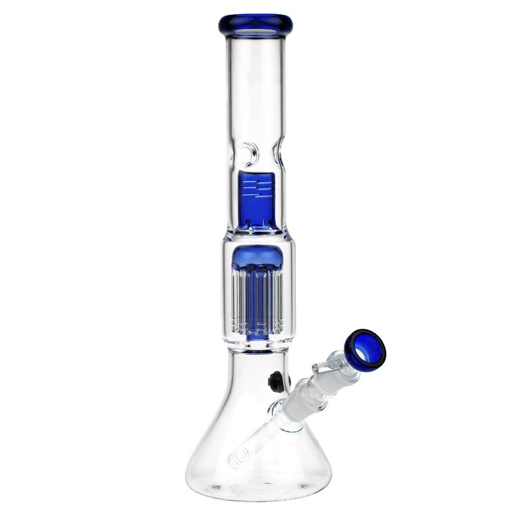12" 2 Tree Percolators Percolator Glass Bongs Adequate In Stock