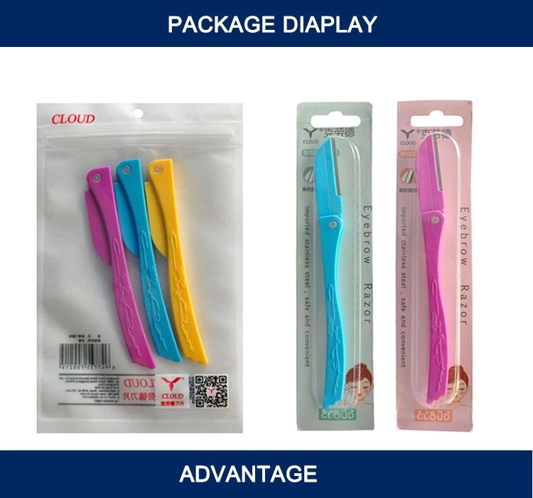 Various Colors Mini Eyebrow Razor 3 Pieces Safety Eyebrows Makeup Knife