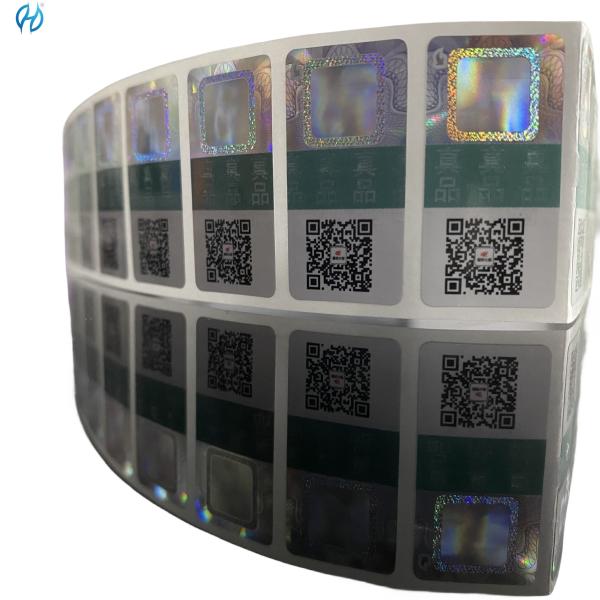 Features Strong Glue And Waterproof Adhesive anti fake Stickers Thickness 25