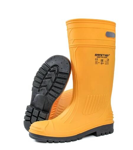 Green PVC Steel Toe Rubber Boots Anti Slip Steel Toe Waterproof Boots