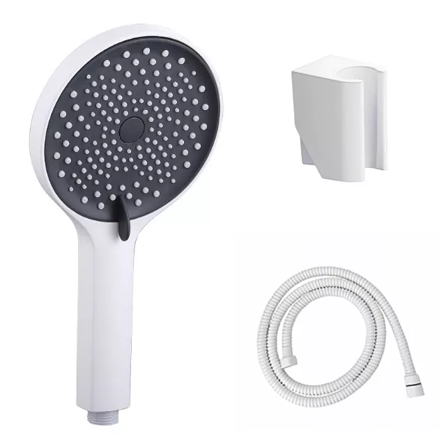 Custom Design Hand Held Shower Head With Shower Holder And Hose In Polished Plastic
