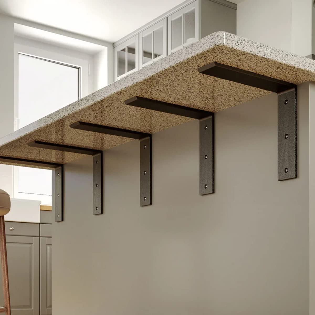 16 inch Heavy Duty Countertop Support Bracket for Standard or Nonstandard Countertops