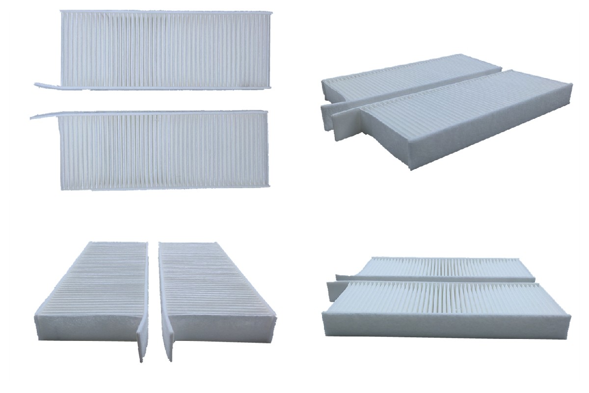 Paired White Cloth Auto Parts Cabin Air Filter OE 9804163380 For PEUGEOT