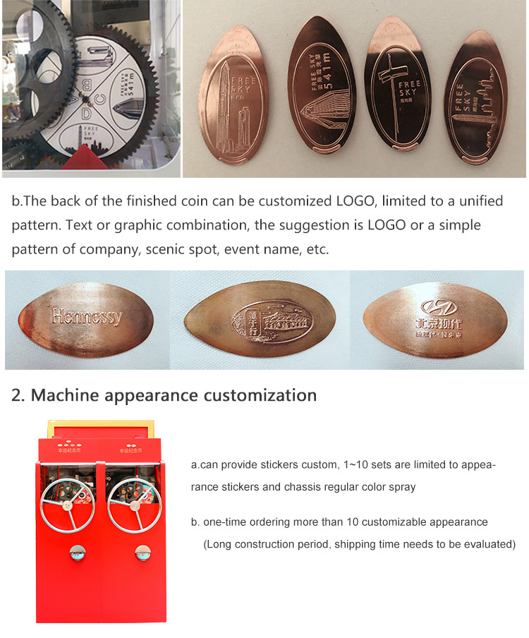 Penny Souvenir Press Machine Oem Manufacturer Factory Souvenir Coin Diy For Tourist Attractions