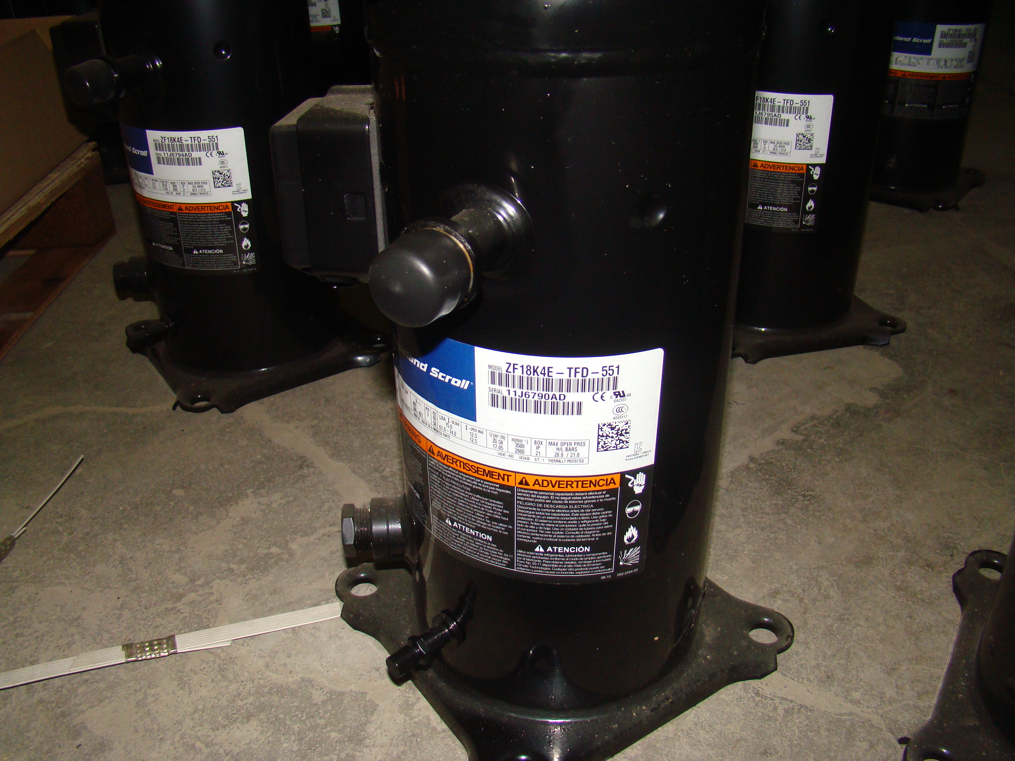Ultralow Temperature Copeland Hermetic Air Conditioner Compressor ZF18K4E-TFD-551