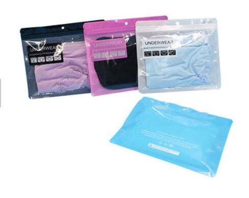 Zipper Lock Top clothing custom printed pouch plastic bag for cloth