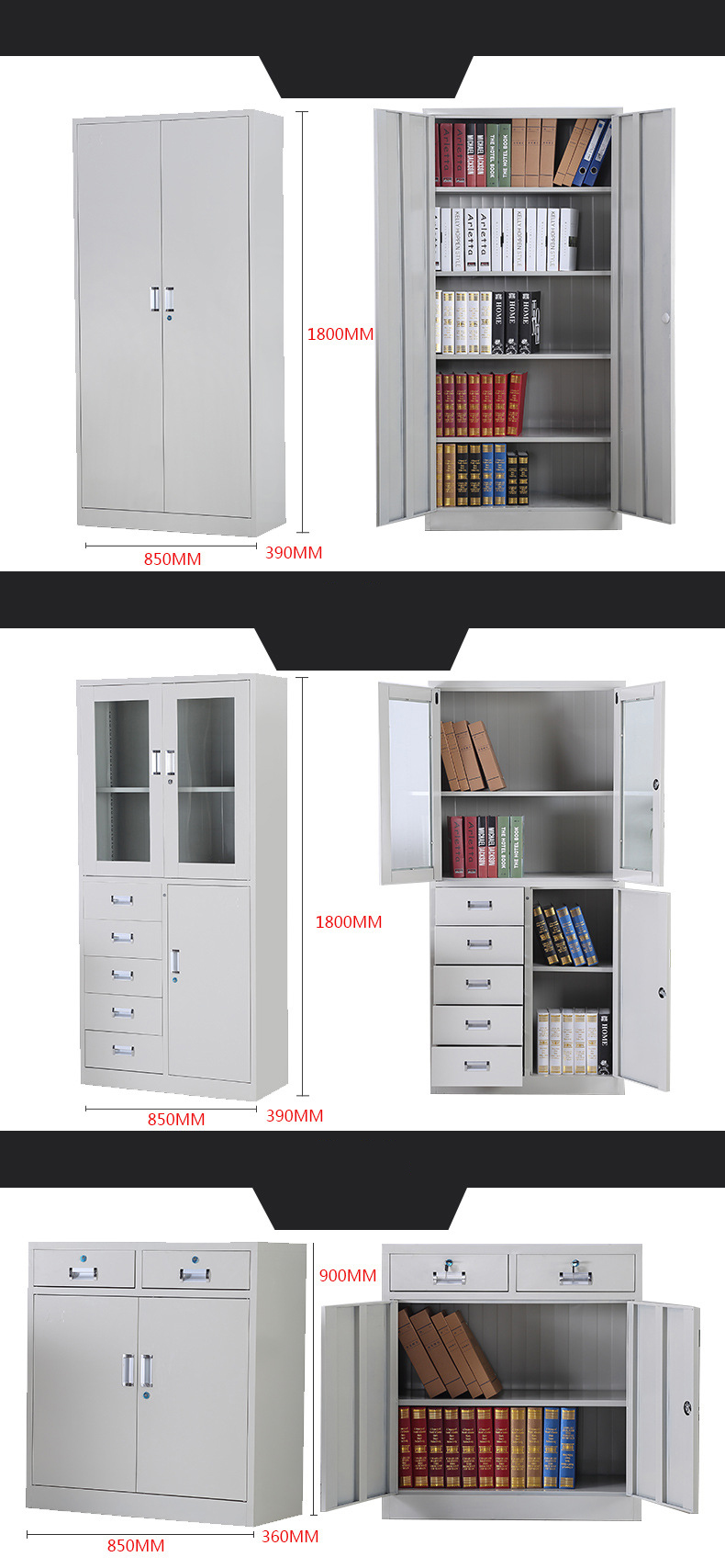 Streamline Office Data Management with this Metal Filing Cabinet and Storage Rack