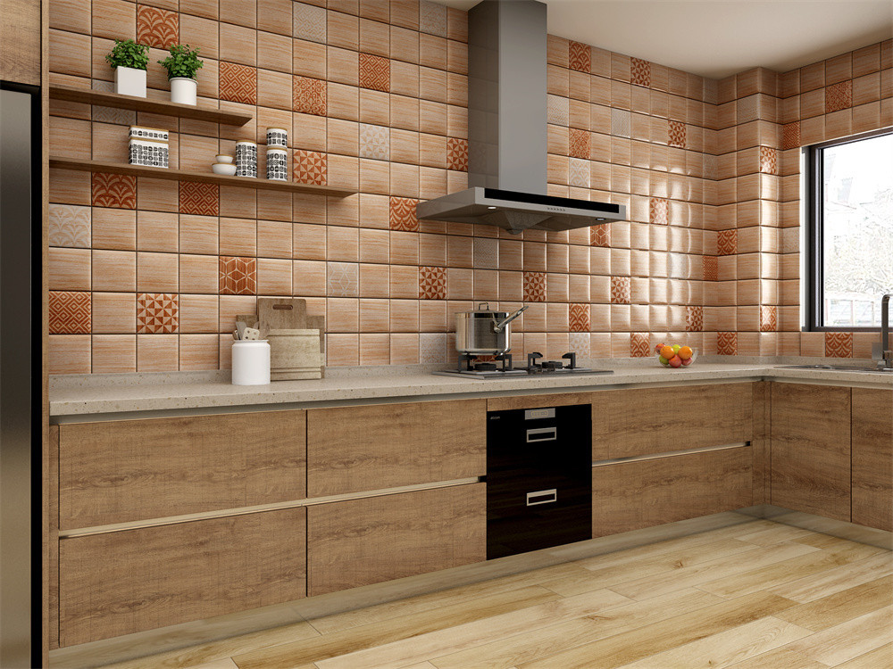 Yellow 152x152mm Mosaic Ceramic Wall Bread Tiles For Living Room And Bathroom