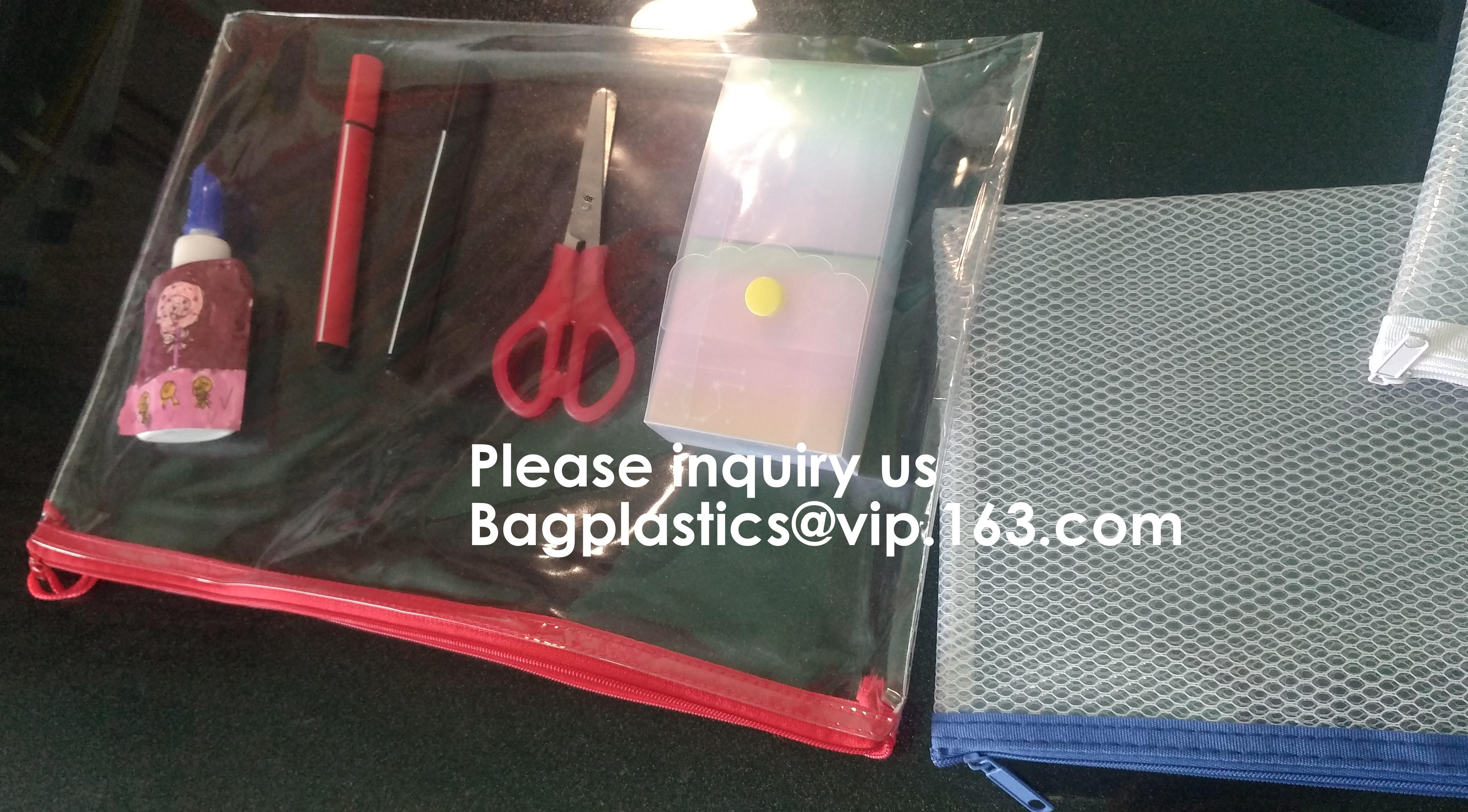 Resealable Clear Reclosable Stand Up Pouches Plastic Seal Zip Lock Bags Poly Bag,gridding document zip bag with metal ho