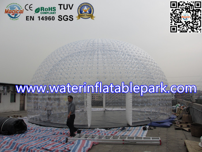Event Transparent Bubble Tent For Bar , Inflatable Large Dome Tent