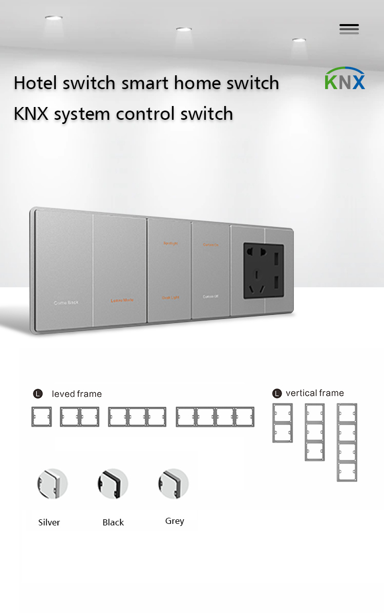 Home 24V DC Knx Wall Switch , Multi Gang Knx Push Button Switch