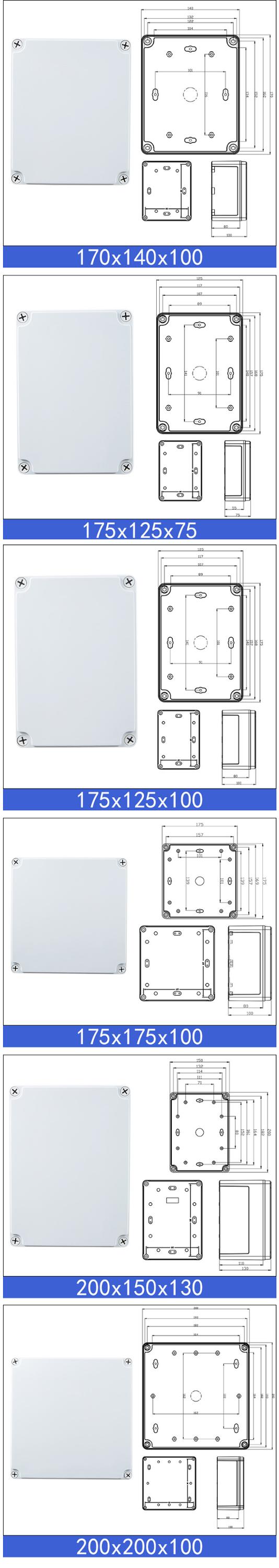 Customized IP67 high-end sealed waterproof junction box