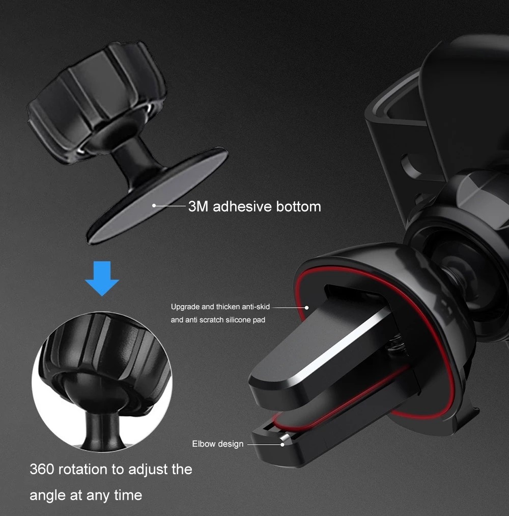 360 Rotation Qi Car Wireless Charger 15W magsafe vent mount For IPhone 13