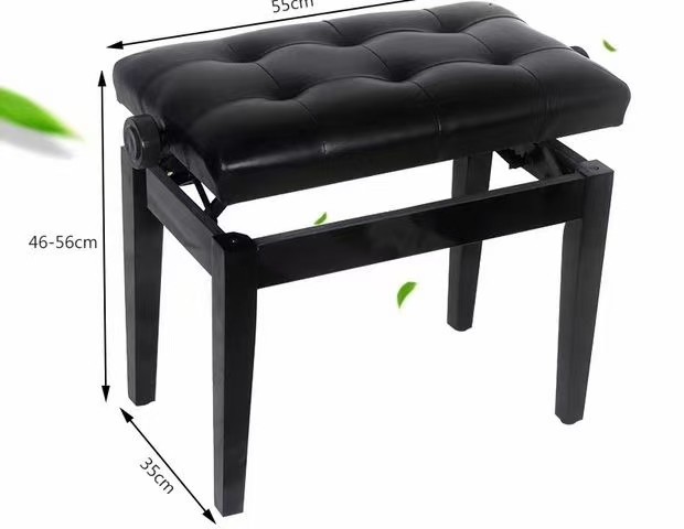 Wholesaler price NUX high end leather wooden openable pianoWholesale matching piano chair White Color Adjustable piano