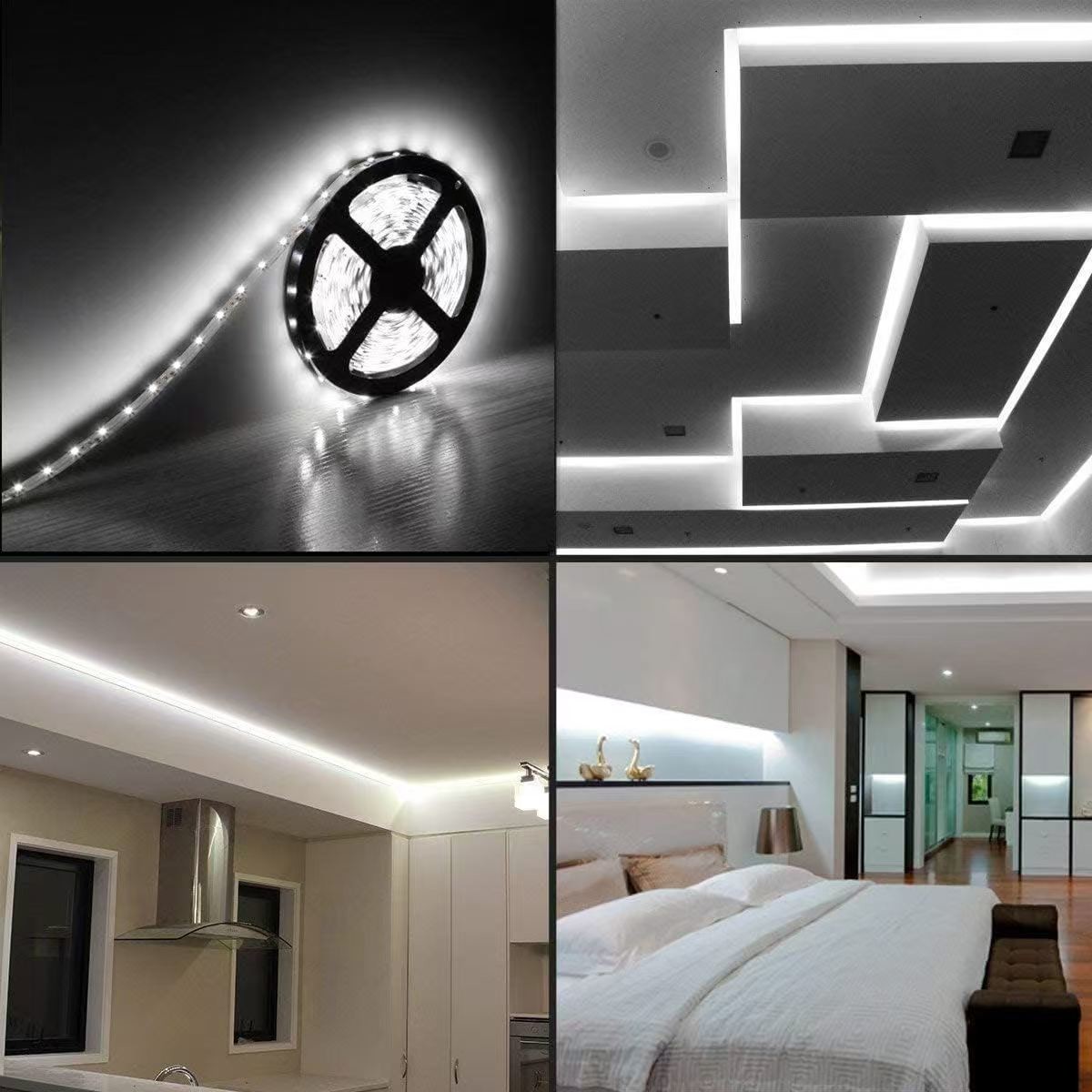 Flexible LED Strip Lights 600 Units LEDs LED Strips Waterproof 12 Volt LED Light Strips Pack Of 16.4ft/5m for Holiday Home Party Indoor Outdoor