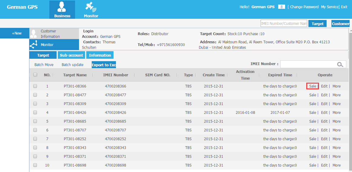 NBTC API Interface GPS Based Vehicle Tracking System For Car