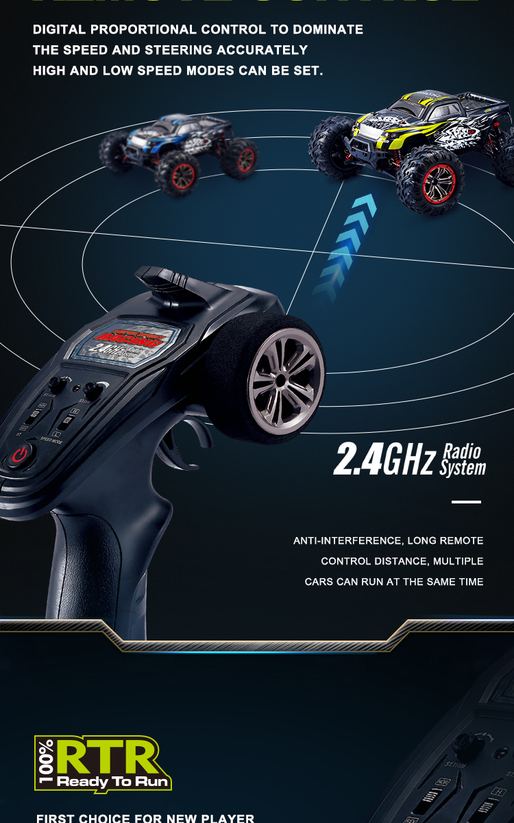 N516 2.4G 1/10 Scale Remote Control RC Car Off Road Radio Controlled Cars 80M