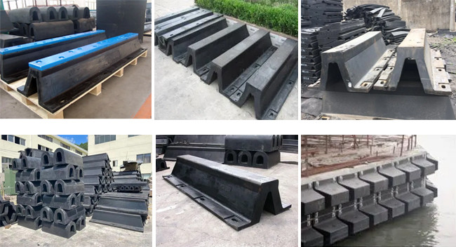 Heavy Duty Arch Marine Dock Fenders Black 500H PIANC Standard
