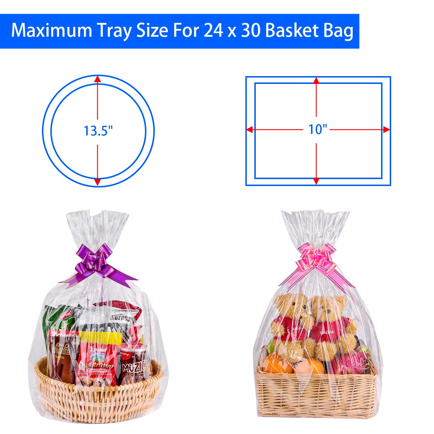 Anti Corrosion Cellophane Gift Bags Light Weight With High Transparency